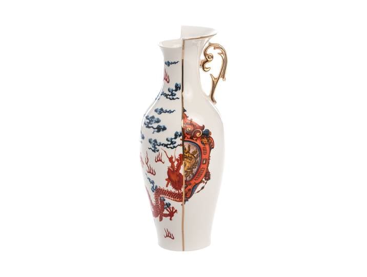 Handbemalte Design Vase „Hybrid Adelma“ aus Porzellan Multicolor Seletti