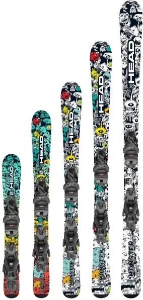 Junior Ski Head Monster Easy + JRS 7.5 GW (127cm - Schwarz)