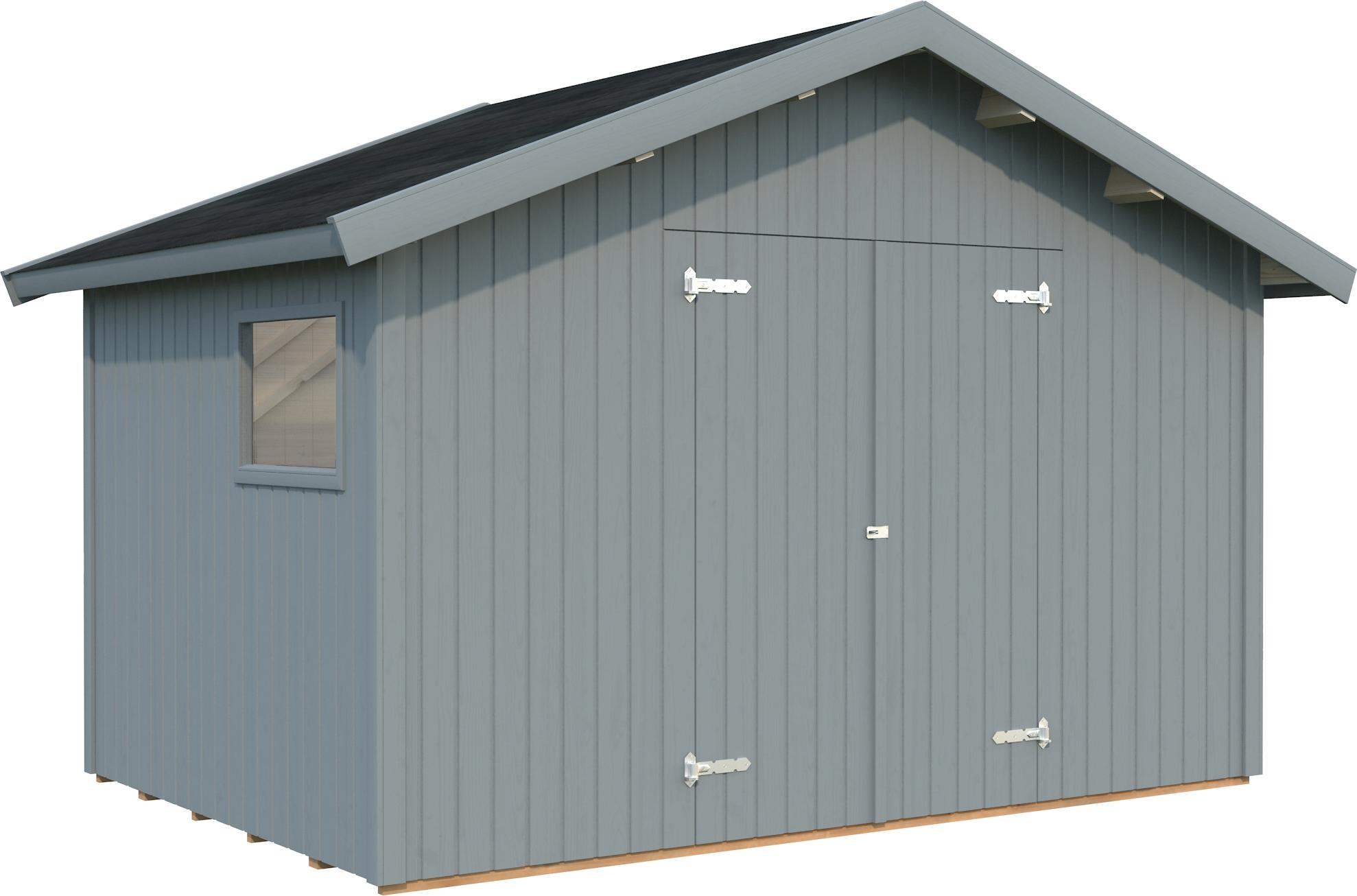 Gartenhaus Palmako Nils 8,2 m² inkl. Fußboden 392 x 289 cm hellgrau