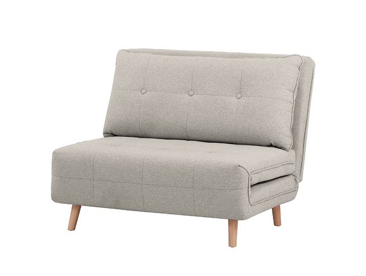 Schlafsessel Grau/Hellgrau Material: Textil, Holz teilmassiv Oberfläche Holz: Lasiert 102 x 81 x 87cm