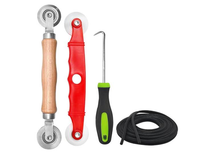 Fliegengitter Werkzeug Set 4-teilig, Mehrfarbig, Metall, 30x3x20 cm, Heimtextilien, Vorhänge, Fertigvorhänge, Fertigstore