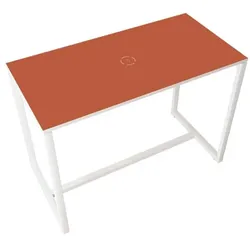 easyDesk Stehtisch für Besprechungen rot, 150x110x75 cm