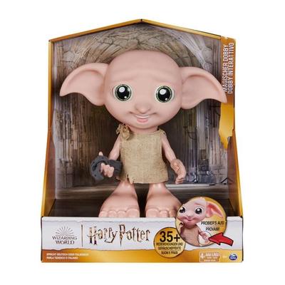 Wizarding World Harry Potter - Interaktiver Dobby Hauself Puppe mit über 30 Geräuschen, Sätzen und Bewegungen, Deutsch-Italienisch
