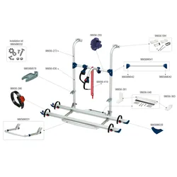Fiamma Montagesatz für Carry Bike Pro Hymer RS Fiamma Artikelnummer 98656M332
