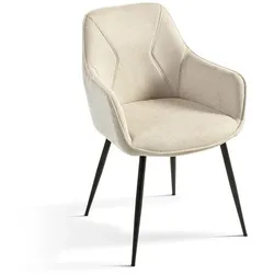 2er-Set BOOOM Stuhl Sienna Stoff Beige