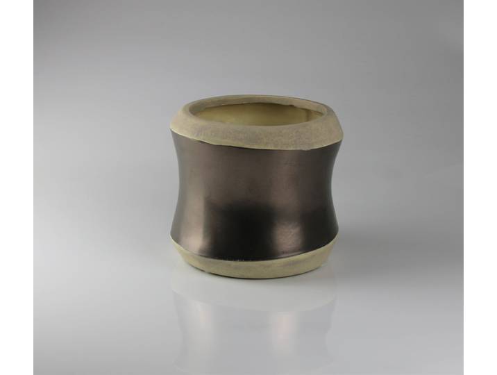 Blumentopf AM DESIGN aus Steingut , braun, B:19cm H:17cm, Keramik, Pflanzgefäße, Blumentopf, BxH: 19x17 cm