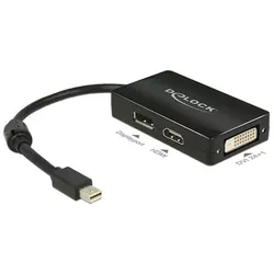 DeLOCK 0.16m DisplayPort/Displayport + HDMI + DVI 0,16 m Mini DisplayPort DisplayPort + DVI + HDMI Schwarz