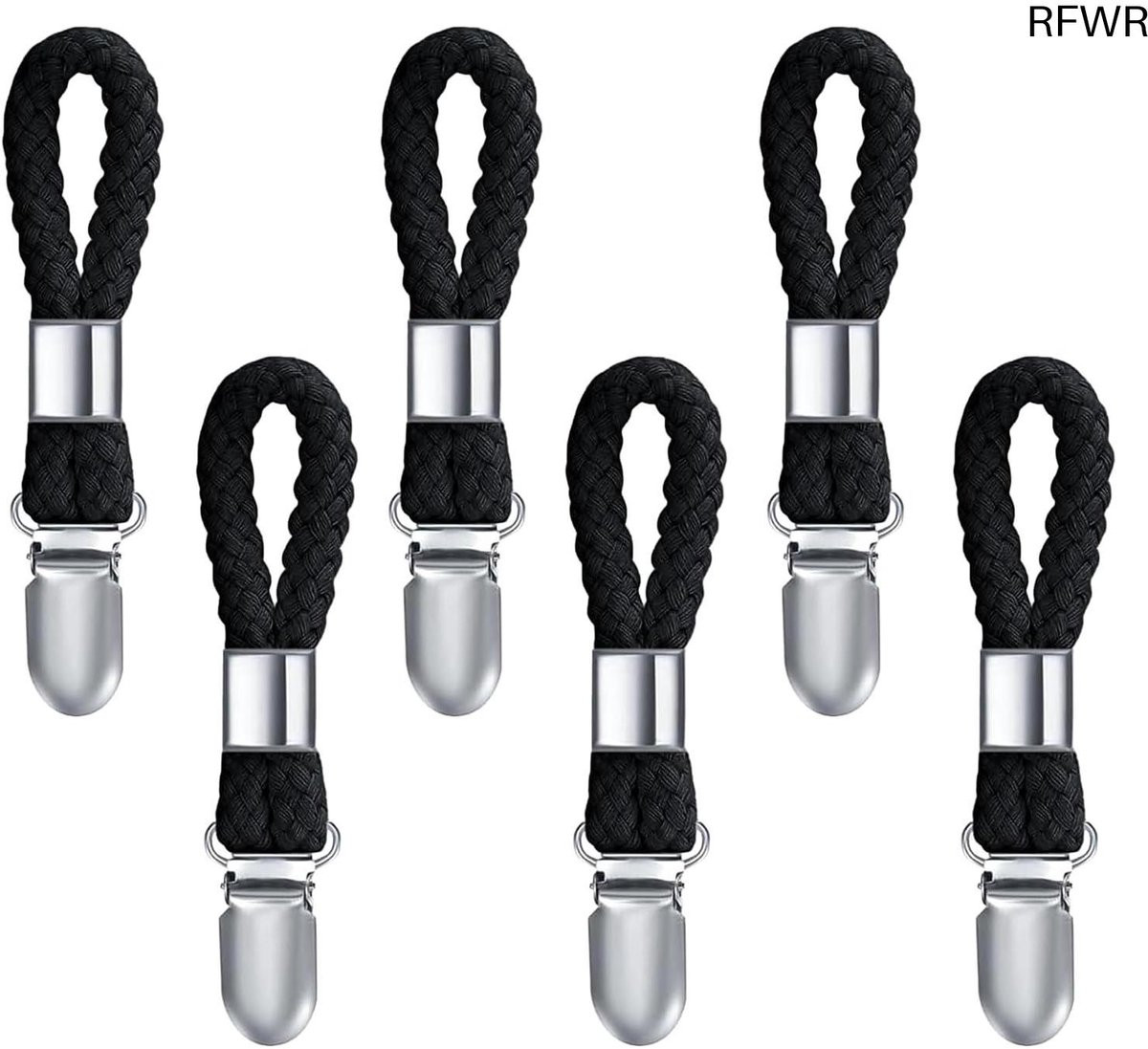 RFWR Set van 6 handdoekclips - Stevige magnetische ophanghaken voor keuken en badkamer - 11,5 cm