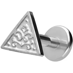 Titan Labret mit Innengewinde DREIECK