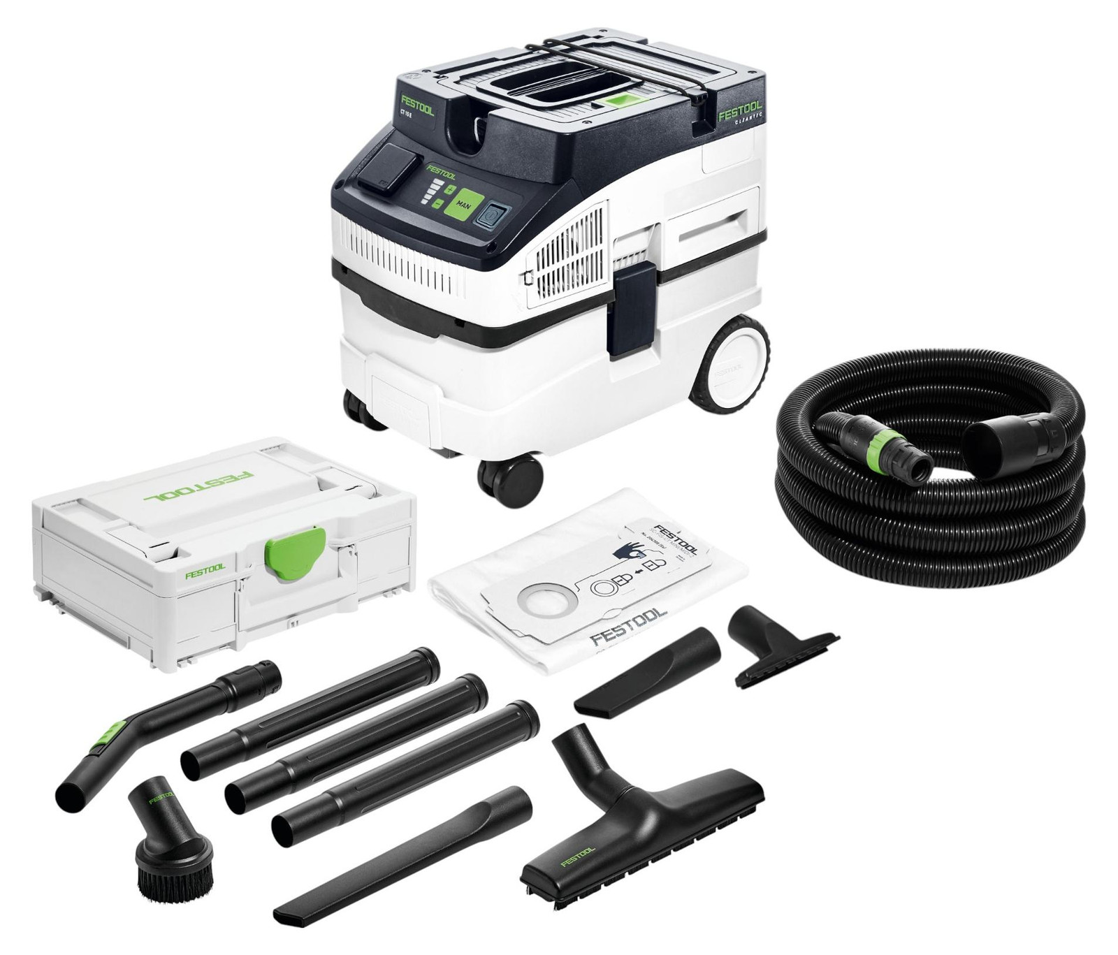 Festool CT 15 CLEANTEC mobiele afzuigkap 1200 watt 15 L met 7-delige standaard reinigingsset