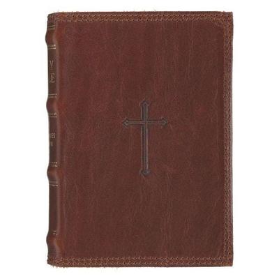 KJV Bible Pocket Leather Brown Cross, Gebundene Ausgabe von , Christian Art Publishers