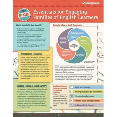 TESOL Zip Guide: Essentials for Engaging Families of English Learners (Pack of 25), Taschenbuch von Debbie Zacarian, Tesol Press, 978-1-953745-11-8