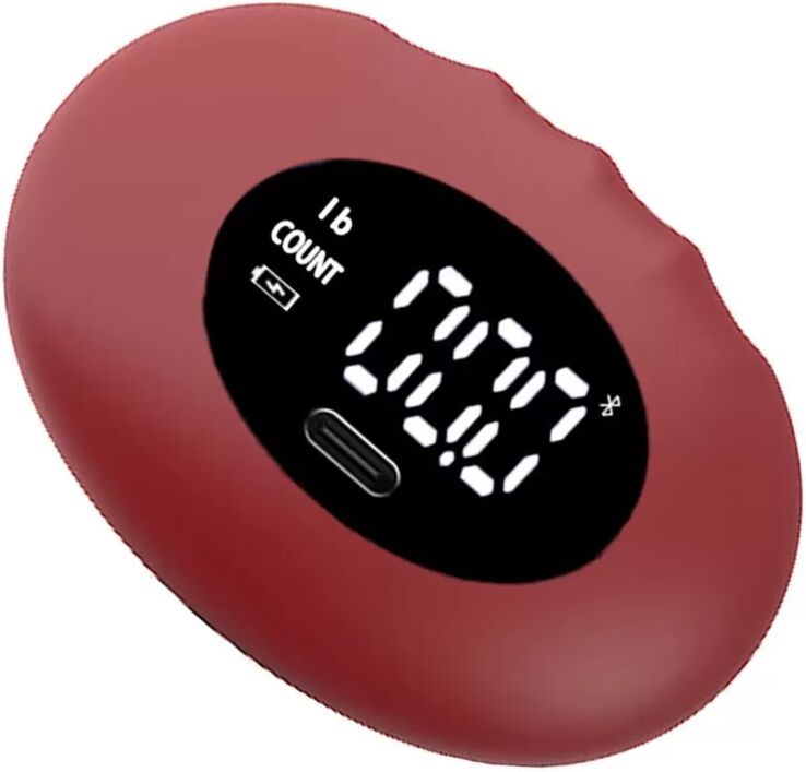 INF Dynamomètre Digital Rechargeable - Capacité 180kg/396lb avec Écran LED Vin rouge