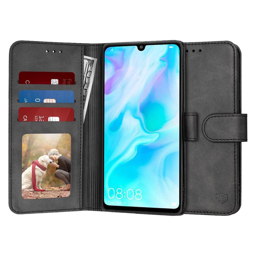 Techsuit - Diary Book - Huawei P30 Lite / P30 Lite New Edition - Black (Huawei P30 Lite, Huawei P30 Lite New Edition) (56345631)