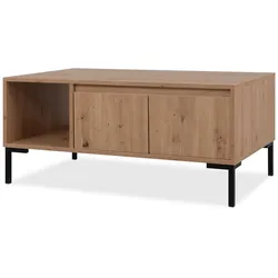 COUCHTISCH Eiche Artisan 100 cm, Wohnzimmertisch mit Stauraum