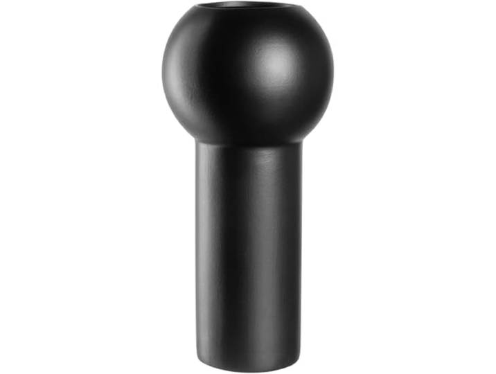LEONARDO HOME Brera 059012 Vase Simple en céramique\, Forme géométrique\, œuvre d'art Moderne pour Les Amateurs de décoration soucieux du Style\, Accents contemporains\, Hauteur 31 cm\, Noir