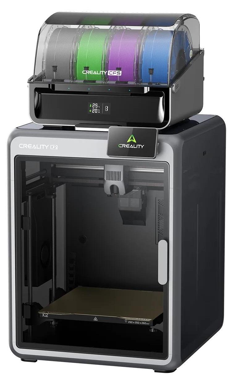 Creality K2 Combo, Ethernet/LAN, USB Anschluss, Sichtfenster