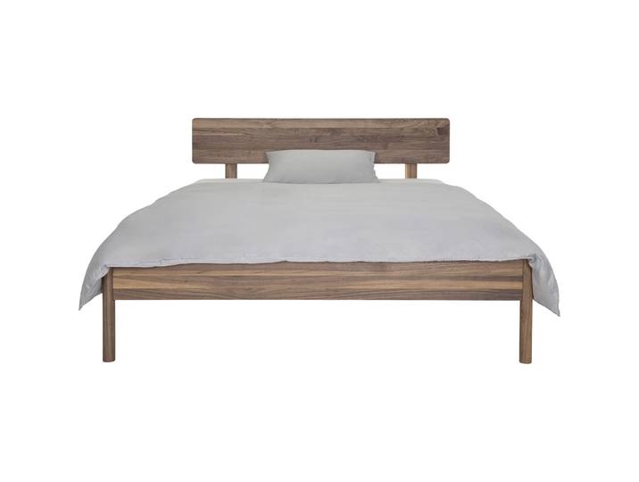 Bett Lund Natur Nussbaum Massivholz 160 x 200 cm - Möbel Konfigurator: Traummöbel individuell zusammenstellen