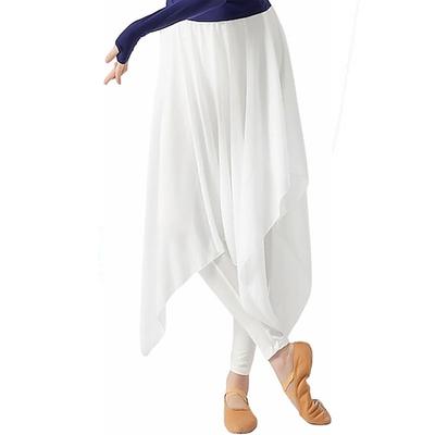 Frauen latin dance hosen moderne tanz hosen chiffon training kleidung