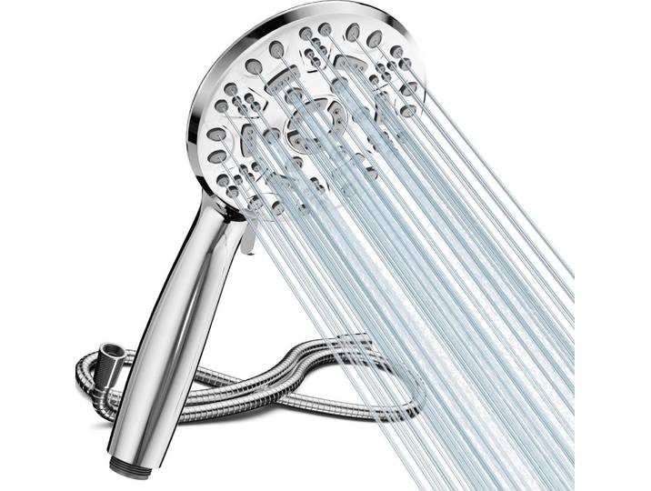 Cobbe Duschkopf mit Schlauch, Handbrause 8 Strahlarten, Hochdruck Regendusche