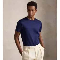 Polo Ralph Lauren für Herren. 710B27503005 Standard Fit Poloshirt aus schottischem Garn, marineblau (XL), Lässig, Baumwolle, Kurzarm