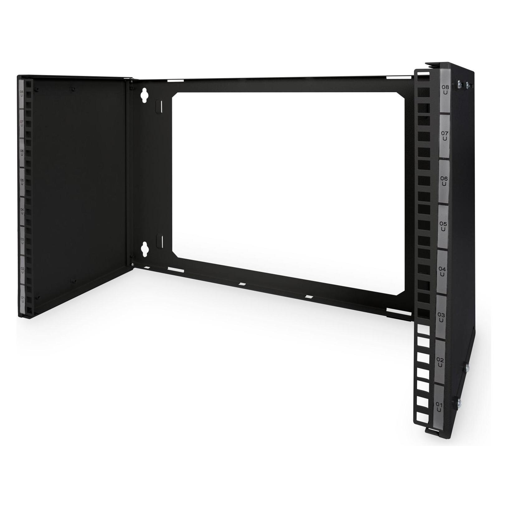 Digitus 8HE Wandmontage Patch-Halter 3608x528x225 mm tiefenverstellbar (8 HE, 19 Zoll Rack) (DN-19 PB-8U-SW)