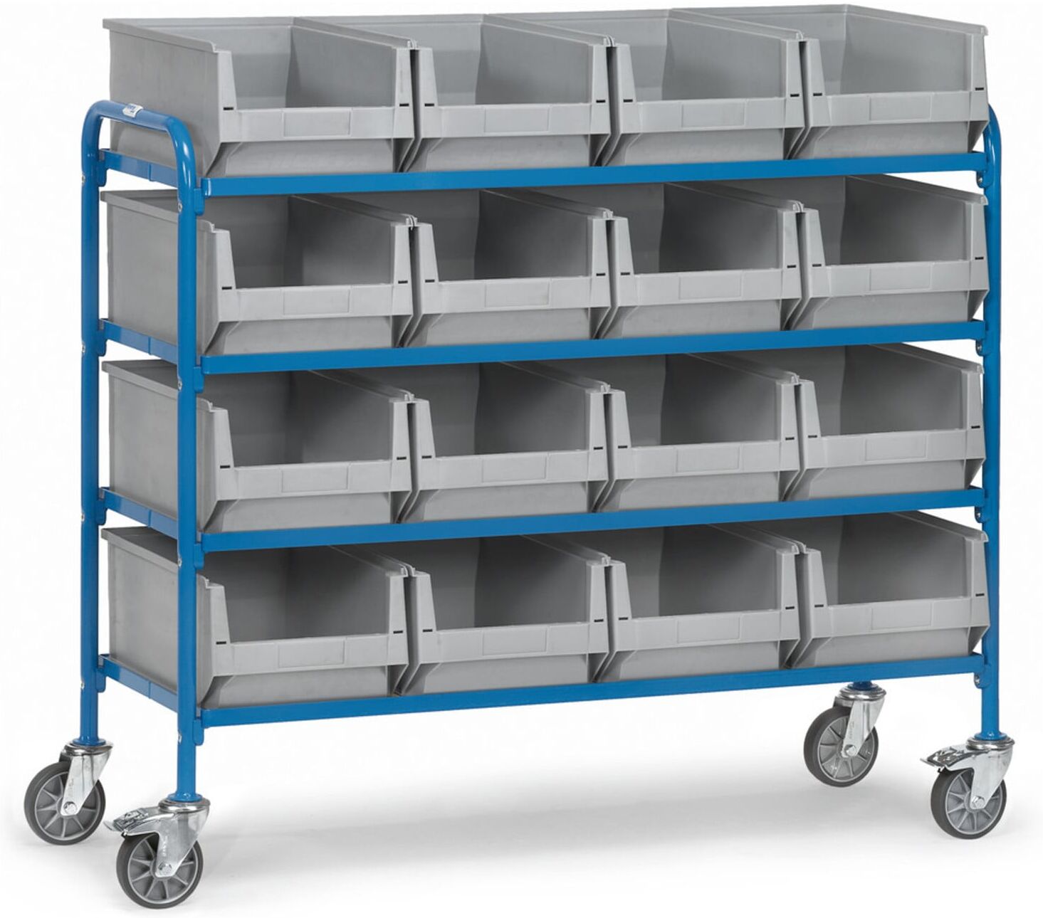 fetra Beistellwagen 32951 - mit Kästen - Tragkraft 250kg TPE-Reifen)