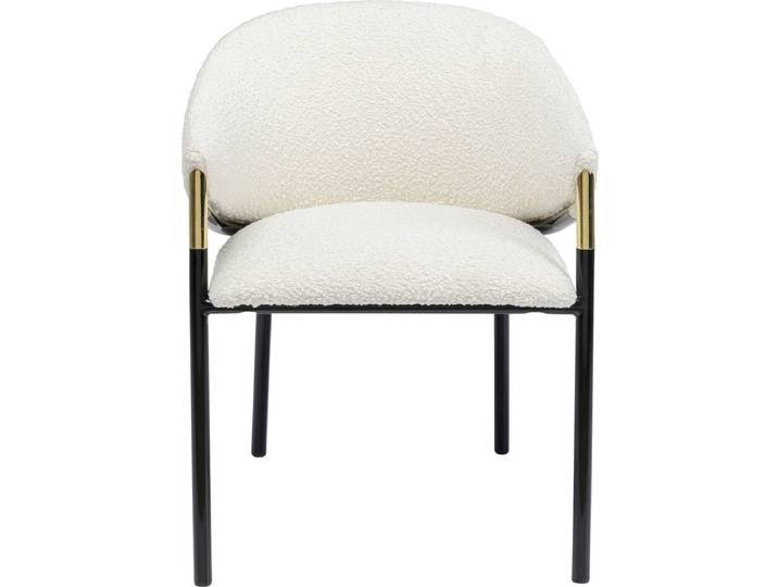 Stoel met armleuningen Boulevard Boucle creme Kare Design