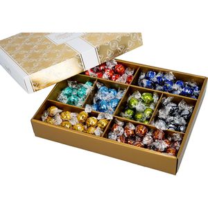Lindt Pralinen Lindor Geniesser-Paket, 120 Stück, 8 verschiedene Sorten, einzeln verpackt, 1,5 kg