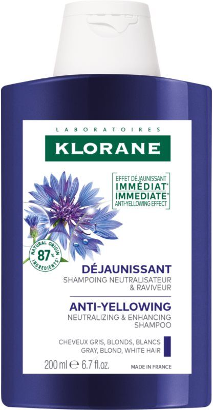 Klorane Bleuet Organic shampoing anti-jaunissement 200 ml