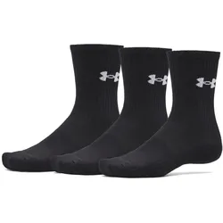 3er Pack UNDER ARMOUR Performance Cotton Crew Socken 008 - ultimate black/ultimate black/white L (42-47.5)