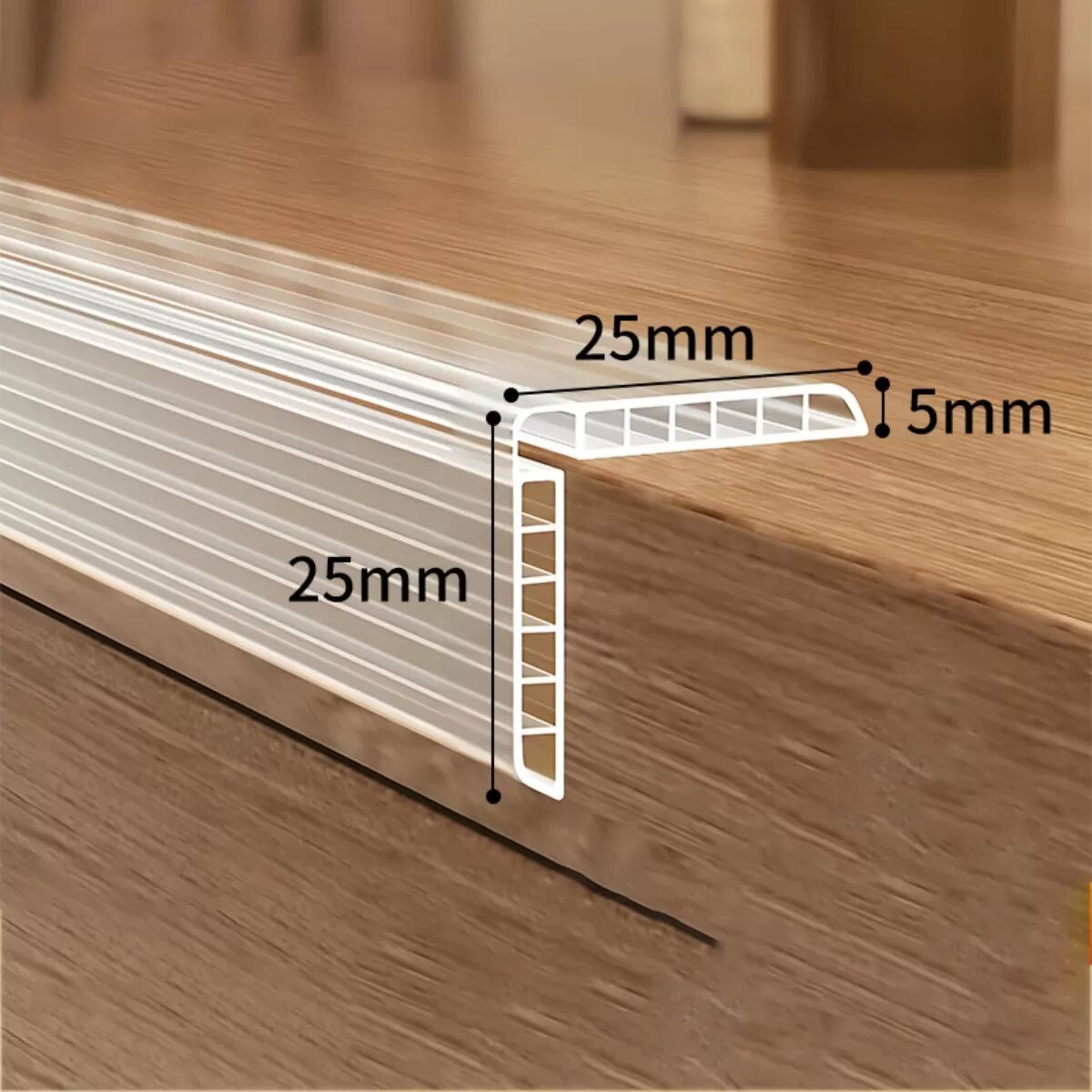 INF Bande de protection d'angle auto-adhésive TPE transparente à coussin d'air, coupe à mesure, 5m et 3m 3 m