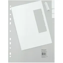 Soennecken Register 1517 DIN A4 blanko volle Höhe 20 Blatt PP grau