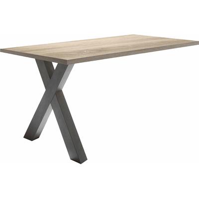 Anbautisch MÄUSBACHER "Mio", grau (graphit, eichefarben), B:140cm H:75cm T:70cm, Holzwerkstoff, Ansatztischplatten, Esstischplatte Esstisch-Zubehör Tischplatte