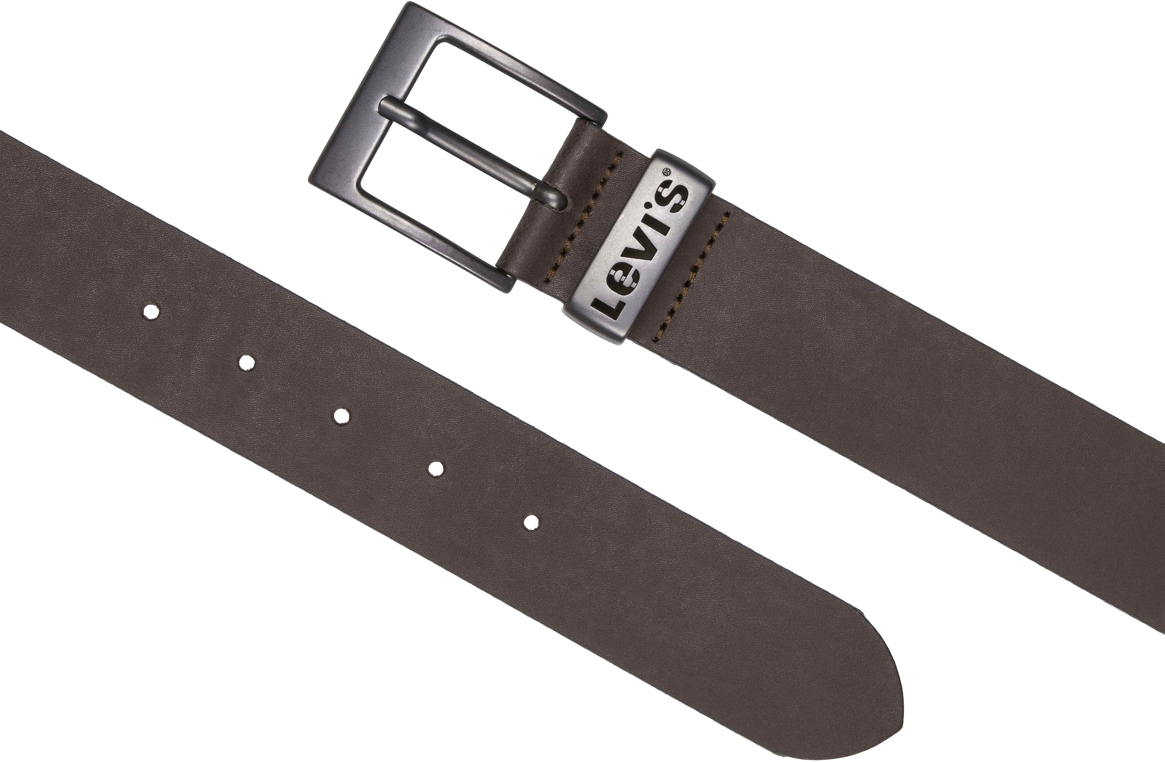 Ledergürtel LEVI'S "ASHLAND METAL GÜRTEL", Damen, Gr. 115, braun, Leder, Gürtel Ledergürtel braun 115