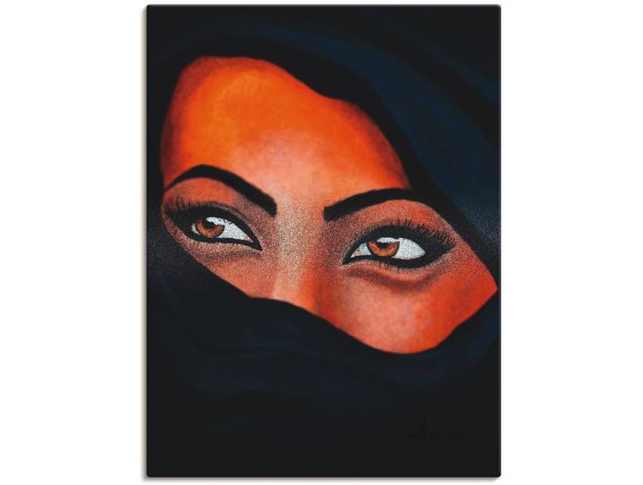Leinwandbild ARTLAND Tuareg - Der Sand auf deiner Haut , schwarz (farbe bild(er): schwarz), B:30cm H:40cm, Bilder, Leinwandbild, auf Holzrahmen gespannt