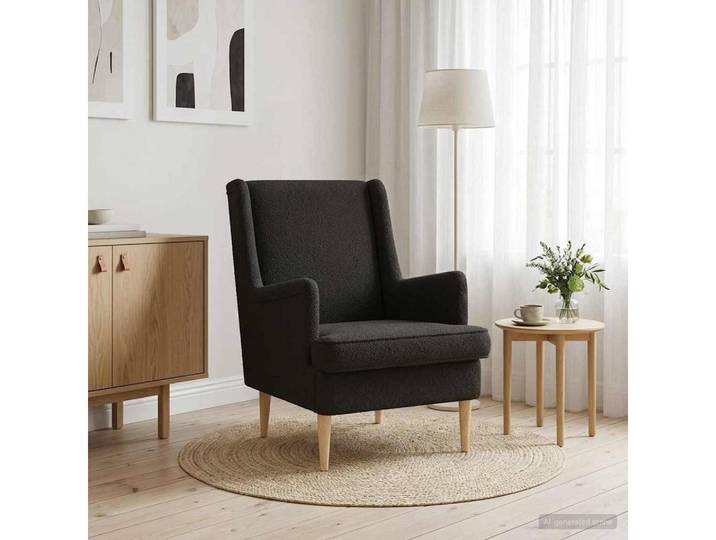 vidaXL Sessel vidaXL Sessel Schwarz Stoff