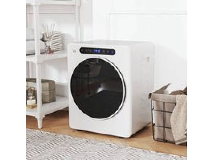 Sèche linge à évacuation sèche-linge électrique 1000 W 3 Kg 6 modes de séchage minuterie acier inoxydable blanc