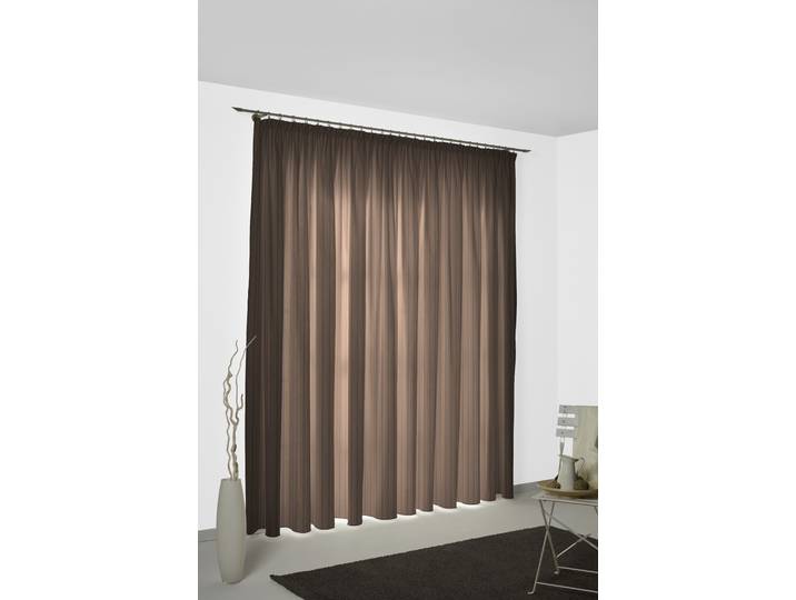 Vorhang WIRTH Jasmin Gr. 2, braun, B:135cm H:175cm, Polyacryl, Polyester, Gardinen, Vorhang