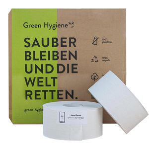 Green-Hygiene Toilettenpapier Jutta-Renate, 2-lagig, Mini-Jumbo, Recyclingpaier, 180 m, 16 Rollen