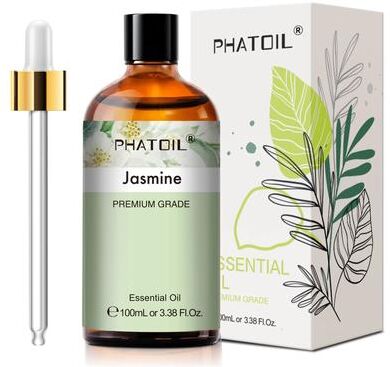 Inspired Finds PHATOIL 100ml Essential Oil Eucalyptus, Lavender, Vanilla, Jasmine, Lemon & Bergamot For Aromatherapy & Candle Mak jasmine