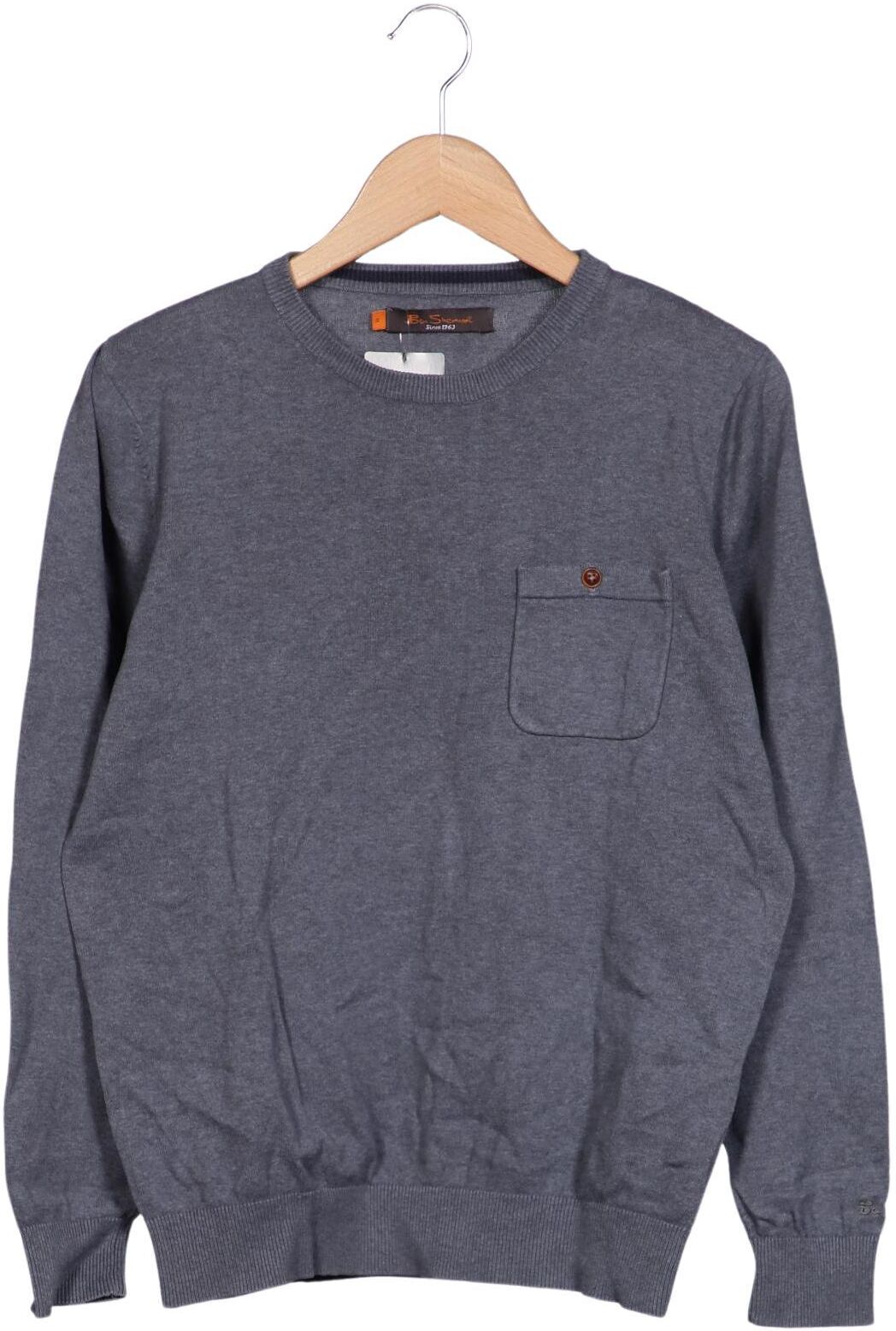 Ben Sherman Herren Pullover, Grau, Gr. S, Baumwolle - Second Hand