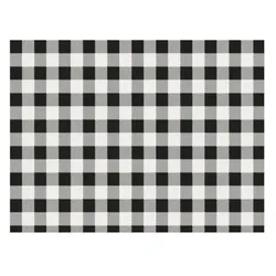 Packung mit 500 einzelnen Tischdecken aus dekoriertem Papier Vichy Schwarz 28x40,5 Offsetdruck 80gr