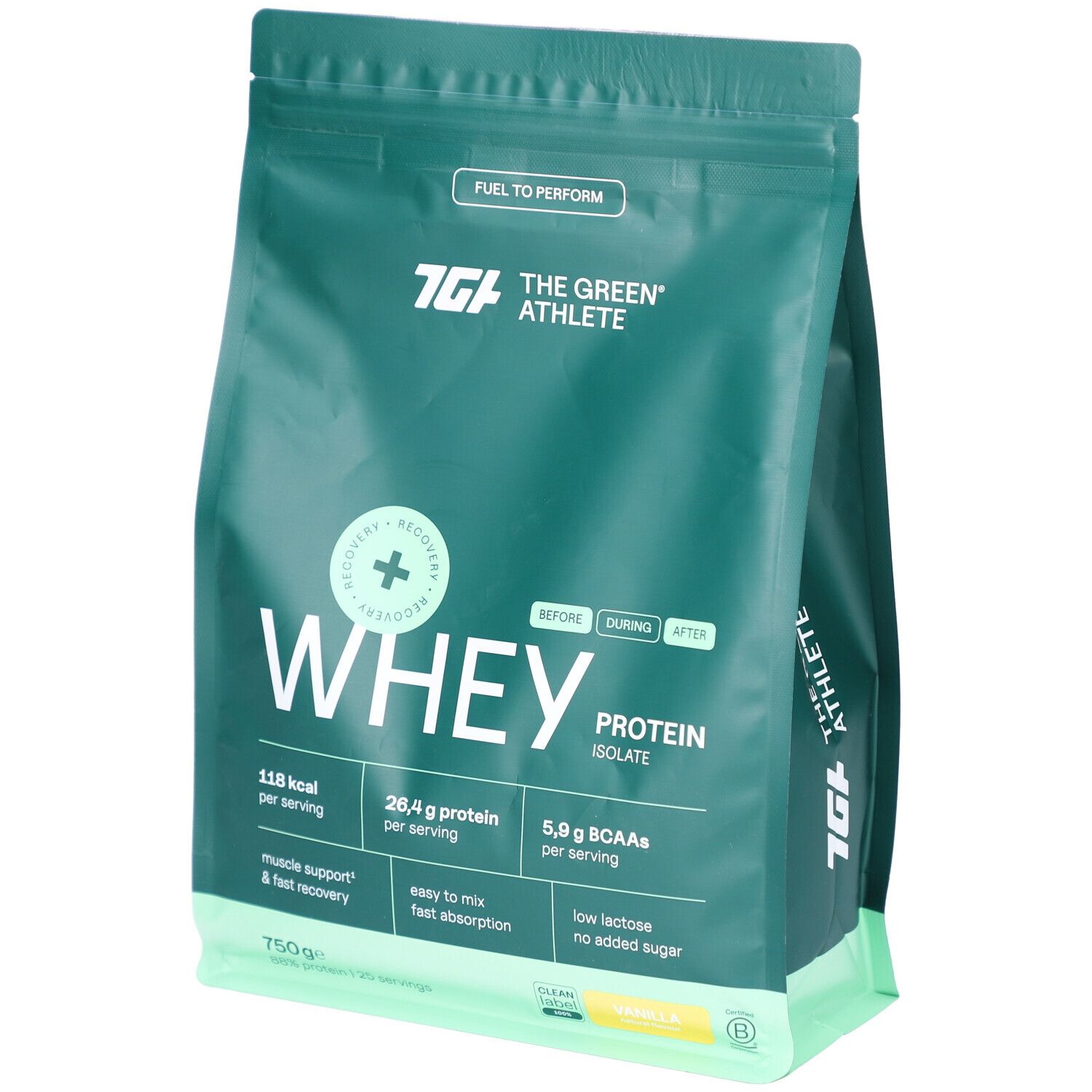 The Green Athlete Whey protein isolate vanilla 750g 750 g Pulver