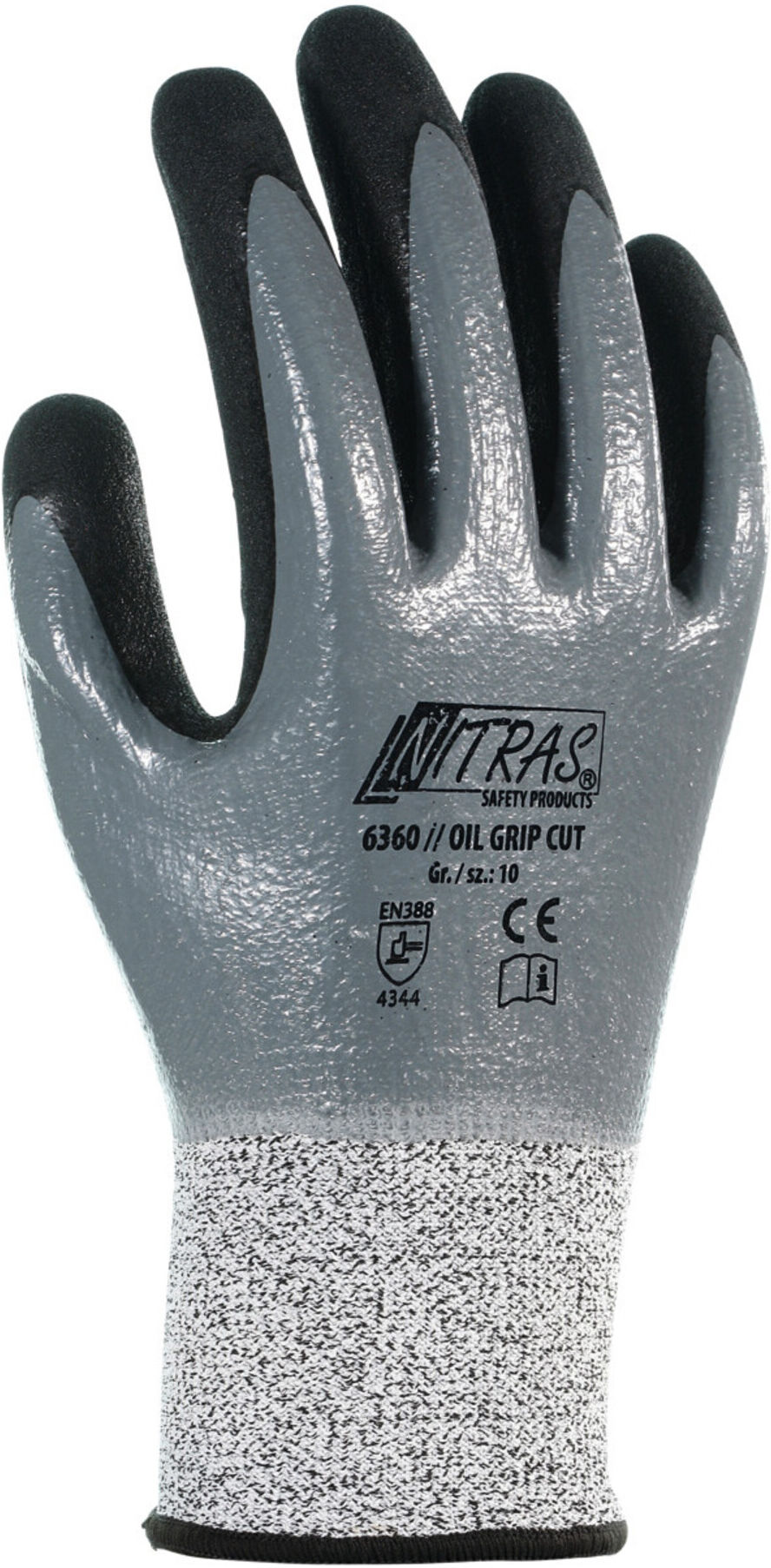 Nitras Handschuh-Paar 6360, OIL GRIP CUT, Handschuhgröße: 9 (6360/9)
