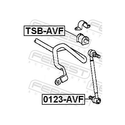 FEBEST Stange/Strebe, Stabilisator 0123-AVF Vorderachse für GM BYD GEELY LIFAN RENAULT NISSAN TOYOTA HYUNDAI