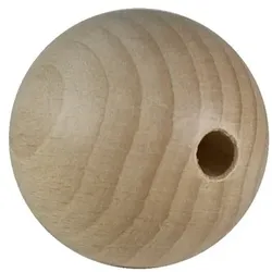 Holzkugel in Buche gebohrt Durchmesser 15 mm