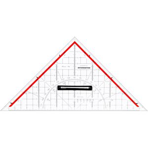 Rumold Geodreieck 1154, 25 cm Hypotenuse, mit abnehmbarem Griff