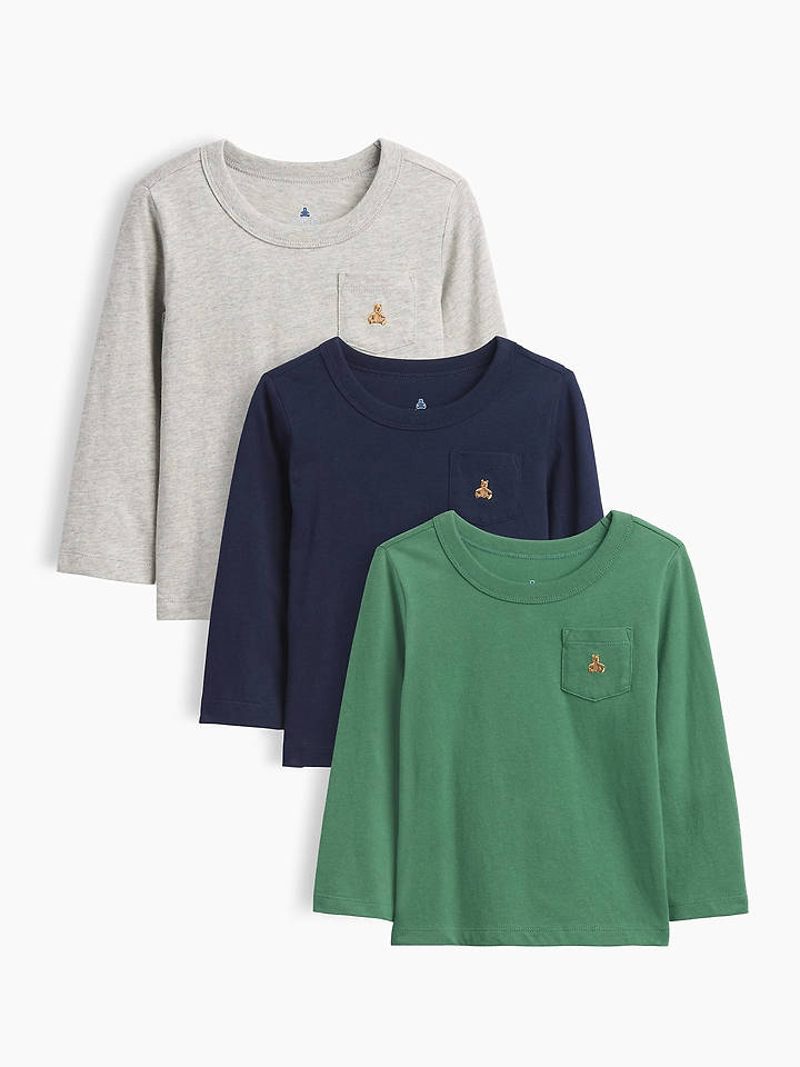 GAP 3er-Set: Longsleeves in Bunt - 110