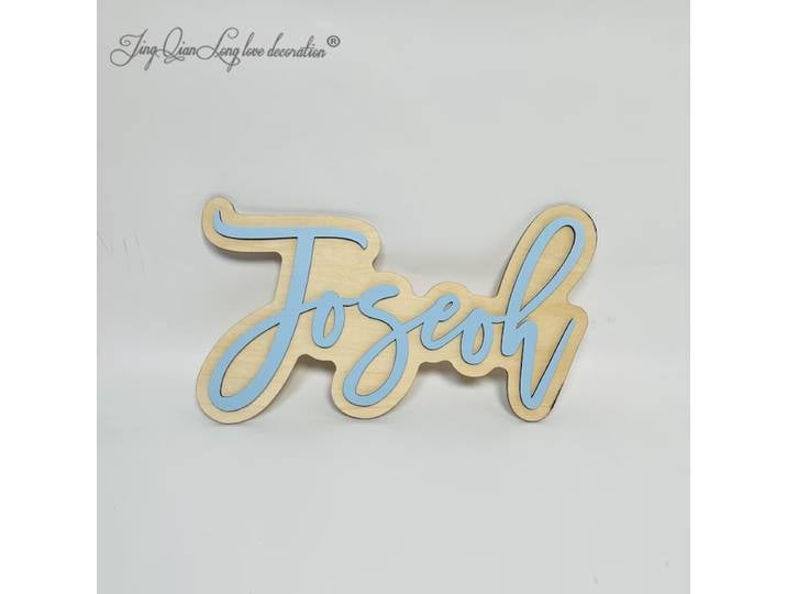 Panneau de nom de pépinière 3D personnalisé, décor mural de signe de nom de bébé fille en bois, signe de nom de porte de chambre d'enfants personnalisé, cadeau pour les enfants, bébé